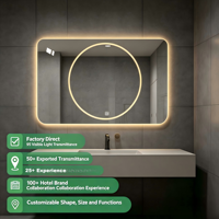 Espejo de Baño LED de Fábrica, Antivaho, Retroiluminado, Decoración de Hotel, Espejo Iluminado de Pared, Espejo Colgante de Pared