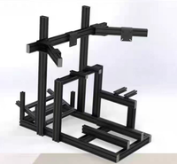 Cockpit de simulateur de course en aluminium noir extrudé, châssis de simulateur de course, rig de simulation en aluminium, vente en gros directe usine