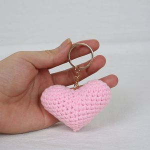 <span class=keywords><strong>Porte</strong></span>-clés en forme de <span class=keywords><strong>cœur</strong></span> en tricot mignon, <span class=keywords><strong>porte</strong></span>-clés en forme de <span class=keywords><strong>cœur</strong></span> faits à la main, <span class=keywords><strong>macramé</strong></span>, cadeaux pour couples amoureux, pendentif pour sac à téléphone, accessoires, <span class=keywords><strong>porte</strong></span>-clés au crochet - Product Image 4