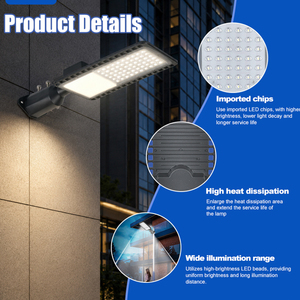 Lampadaire LED carré à bras articulé, résistant aux intempéries, avec perles LED haute luminosité IP67 en aluminium PC 3000/4000/6000K, fourni par l'usine - Product Image 4