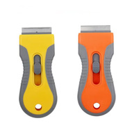 Outil de nettoyage professionnel en ABS et TPR, grattoir à lame de rasoir pour fenêtres, spatule à lame en acier au carbone pour verre