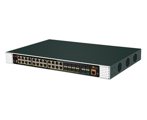 สวิตช์ PoE กิกะบิต 24 พอร์ตแบบจัดการได้ พร้อม SFP 8 พอร์ต และอัปลิงค์ 4*10G SFP+ แหล่งจ่ายไฟคู่ 600W - Product Image 3