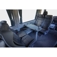 Siège de bus de transport de passagers OEM pour Sprinter Hiace Van, intérieur en cuir noir, double couture, dossier haut avec accoudoir et ceinture de sécurité