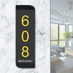 Plaque de numéro de porte en acrylique, plaque de numéro de <span class=keywords><strong>maison</strong></span> autocollante pour hôtel, <span class=keywords><strong>maison</strong></span>, bureau, plaque de bienvenue personnalisée avec un design moderne - Product Image 5