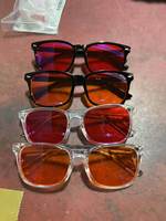Lentes cuadradas ópticas de color naranja, rojo y amarillo, que bloquean el 99% de la luz azul, gafas para juegos de computadora, ayudan a dormir, montura de gafas anti-radiación
