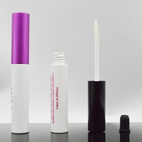 Flacon d'eyeliner magnétique de 5 ml avec bouchon en aluminium, contenant en plastique PETG, tube de gloss à lèvres, emballage pour colle à cils et sérum de croissance des cils