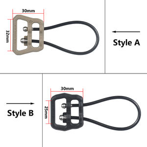 LAMBUL タクティカルギア ユニバーサルワイヤー Uループ スリングフック 接続ストラップ バックル 1インチ 1.25インチ 幅 スリング ハンティングアクセサリー - Product Image 3