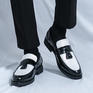 2026 Spring New Large Size Formal Business Leather Shoes <strong>Brogue</strong> Men's Slip-On Tassel Loafers 46 - Product Image 1