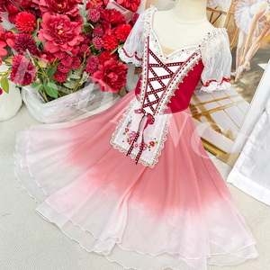 Robe de tutu de ballet romantique espagnole noire AL-R0812 pour filles, style occidental à la mode pour les spectacles et les entraînements - Product Image 3