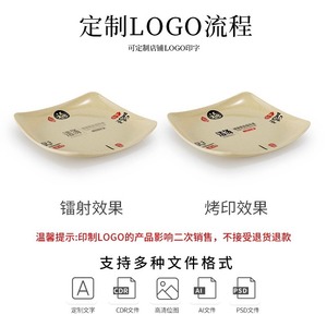 Assiettes carrées en mélamine Xiangyuan, motif Fortune, usage commercial pour restaurants - Product Image 4