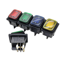 Interrupteur à bascule étanche intégré KCD4, prix de gros, 16A 220V, auto-bloquant ON-OFF, quatre broches, deux vitesses, à visser avec voyant lumineux