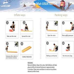 Almohadilla de dormir de espuma autoinflable con forma de momia ligera para acampar, colchón de Camping portátil para senderismo - Product Image 5