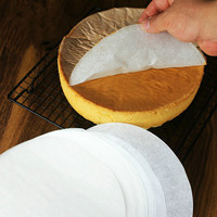 Feuilles de papier parchemin rondes de 14 pouces en gros, revêtement silicone double face, pour moules à gâteaux