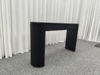 Sigma Meubles d'intérieur de luxe haut de gamme Table console en bois noir avec 2 tiroirs