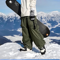 Pantalon de Ski et de Snowboard Thermique, Imperméable et Respirant Surdimensionné Unisexe pour l'Hiver