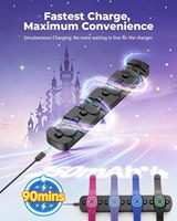 Station de charge multi-bandes pour Magic Band, charge rapide en 90 minutes, chargeur léger et facile à transporter à 4 emplacements pour Magicband+