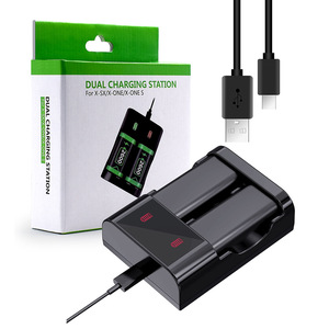 แท่นชาร์จคู่สำหรับคอนโทรลเลอร์ Xbox One X Series X ชุดอุปกรณ์ชาร์จ USB Type C - Product Image 1