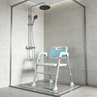 Chaise de douche moderne en alliage d'aluminium - Siège de bain mural et pliable OEM pour petite salle de bain