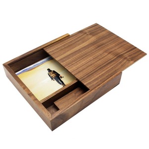 Caja de Madera de Nogal para Boda con Tapa Deslizante para Solución de Almacenamiento, con Interfaz USB 2.0/3.0, Fotografía de Stock, Precio de Fábrica - Product Image 1