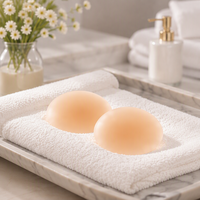 Couvre-mamelons en silicone à marque privée OEM, sans adhésif, invisibles, réutilisables, pour robes, maillots de bain, t-shirts