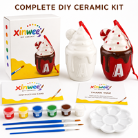Kit de Macetas de Cerámica para Pintar, Manualidades para Niños, Juego de Macetas de Terracota para Jardín, Figuras Decorativas, Actividades Artísticas