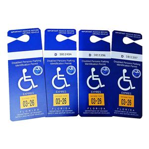 <span class=keywords><strong>Permis</strong></span> de stationnement personnalisé avec sceau de l'état américain, impression sans MOQ, 1 pièce minimum, carte PVC pour handicapés - Product Image 4