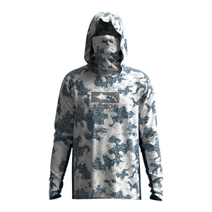 T-shirt à manches longues à capuche pour <span class=keywords><strong>homme</strong></span>, motif camouflage moucheté Mahi Mahi, imperméable UPF50+, séchage rapide, logo personnalisé, pour la pêche, avec <span class=keywords><strong>masque</strong></span> facial intégré - Product Image 4
