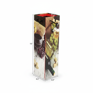 4,3 \ "X15 \" X4.3 \ "Bolsa de vino con impresión personalizada 144PCS/Carton - Product Image 3