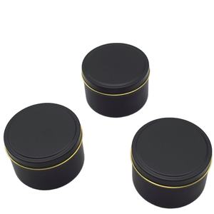 Listo Stock a granel 2oz 4oz 6oz 8oz oro plata negro Metal contenedor pequeño viaje lata para vela boda Favor regalo - Product Image 2