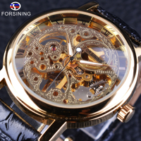 WINNER Jam Tangan Pria Bermerek Teratas Desain Dial Retro Openwork Jam Tangan Modis Jam Tangan Mekanis Angka Romawi Relogio Masculino