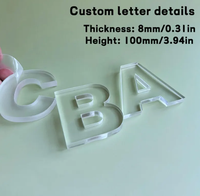 Lettres en acrylique gaufrées pour boulangerie, nouvelles lettres en acrylique PVC