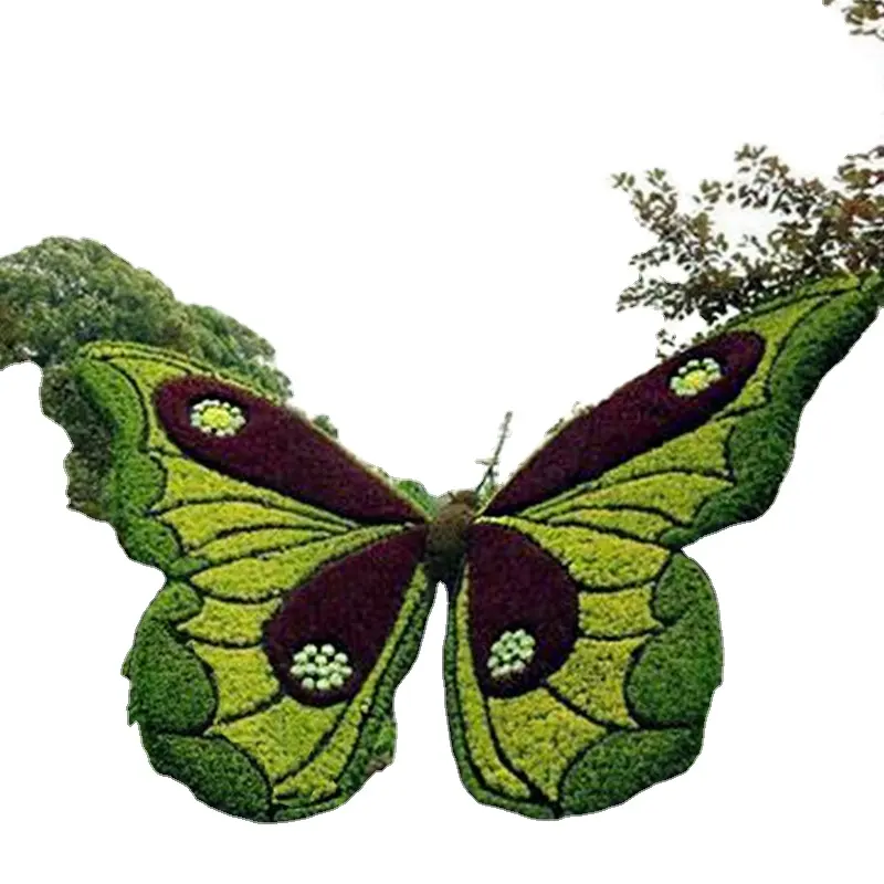 Large Garden Landscaping Animal Topiary Artwork Artificial Butterfly Sculpture