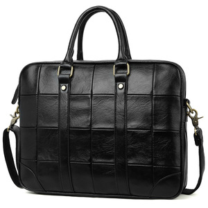 Moda Oficina Cremallera Rejilla Portátil <span class=keywords><strong>Parfois</strong></span> Negocios Delgado Maletín de cuero negro - Product Image 1