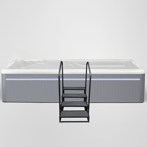 บันไดสปาอลูมิเนียม4ชั้นสำหรับว่ายน้ำ,ที่วางแขนเหมาะสำหรับสระว่ายน้ำขนาดใหญ่และจากุซซี่ - Product Image 3