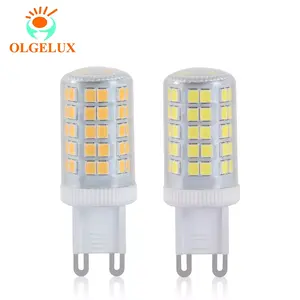 Lâmpada de luz de led olgelux g9, 5w ac120v sem fliker durável cct 2700k-6500k, fonte de luz de led com 2 anos de garantia, em oferta