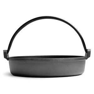 หม้อซูเกียกิเหล็กหล่อญี่ปุ่นเคลือบพร้อมใช้งาน หม้อเตะสึ นาเบะ หม้อชาบุ พร้อมฝาไม้ - Product Image 2