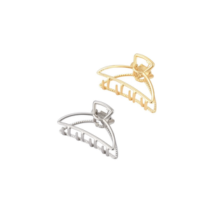 Pinza de Pelo Triangular Angelina de 4.5 cm para Mujer, Pinza Pequeña para el Cabello, Joyería de Moda Diaria de Alta Calidad - Product Image 1