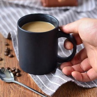 Tasses en porcelaine gravées au laser de voyage 11 15 oz, tasses en céramique à sublimation café noir mat avec logo personnalisé