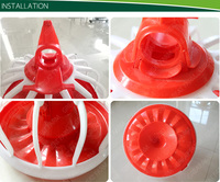 Système automatique d'alimentation et d'abreuvement en plastique pour volailles, élevage au sol, poulets de chair, poules reproductrices, état neuf