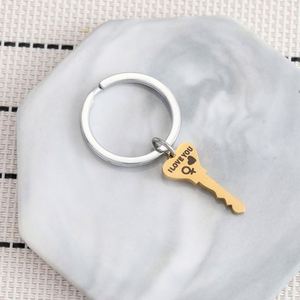 Nuevo Llavero Minimalista Dorado y Plateado, un Par de Llaveros, Regalo de San Valentín, Amor de Pareja, Llaves de Acero Inoxidable - Product Image 4