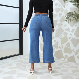 Pantalones Anchos con Cordón Elástico a la Moda para Mujer - Product Image 6