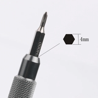 Embouts hexagonaux magnétiques de précision 4 mm, tige de 3/25 po, en alliage d'aluminium, tournevis H4, poignée personnalisable OEM
