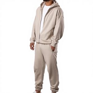 Survêtement streetwear personnalisé pour homme avec effet délavé, 100 % coton, broderie du logo et emballage prêt à la vente - Production OEM - Product Image 1