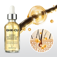 OEM 60ml Huile Capillaire Sensible au Cuivre Bleu Peptide Liquide pour le Cuir Chevelu Anti-Chute Anti-Âge Naturel à Base de Plantes