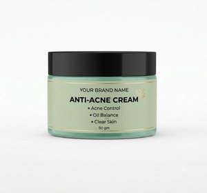 Crème anti-acné à base de plantes de qualité supérieure 50g Sans huile Extrait de curcuma et de neem Parfum doux Soin nourrissant pour le visage pour tous types de peau - Product Image 3
