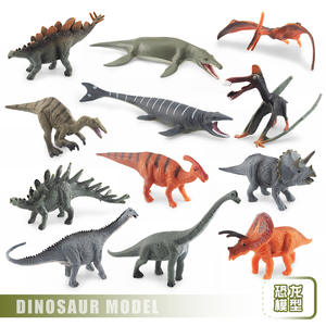 Jurassic dinosauro giocattoli Set Mini simulato Velociraptor triceratopo Stegosaurus T-Rex modelli animali preistorici per bambini - Product Image 5