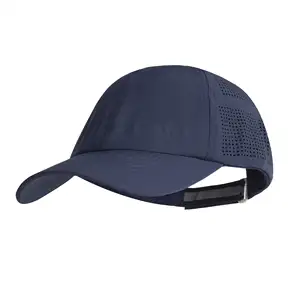Laser-Cut Air Vent Light Sports Caps Custom Moisture Wicking Running Hats China BSCI Hat Manufacturer of Baseball Caps for Men