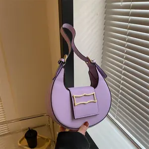 New Moon Bags PU Leather Armpit Shoulder Purse Small Shoulder Bag For Women