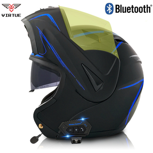 Casque de <span class=keywords><strong>moto</strong></span> rabattable classique en ABS approuvé par VIRTUE DOT - Visière intégrée en option - Product Image 4