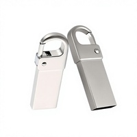 Clé USB en métal avec fermeture auto-agrippante, USB 2.0, logo gravé au laser, cadeaux promotionnels d'entreprise, compatible avec les smartphones montés sur voiture